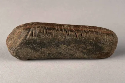Stone with ogham inscriptions from Ireland found in England