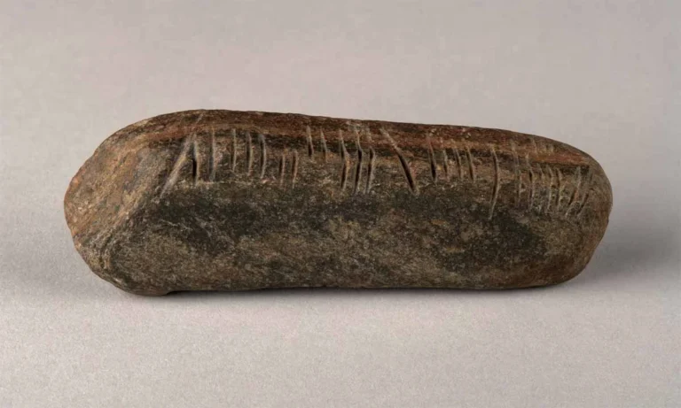 Stone with ogham inscriptions from Ireland found in England