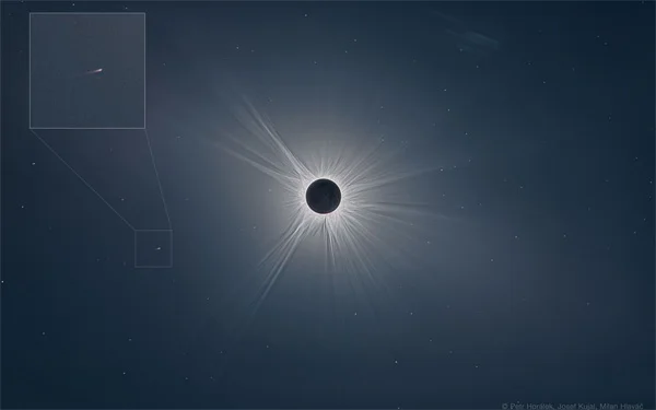 There was a comet close to the Sun during the eclipse