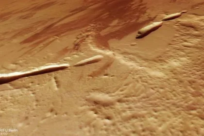 A 'scar' on Mars is seen in detail in new satellite photos