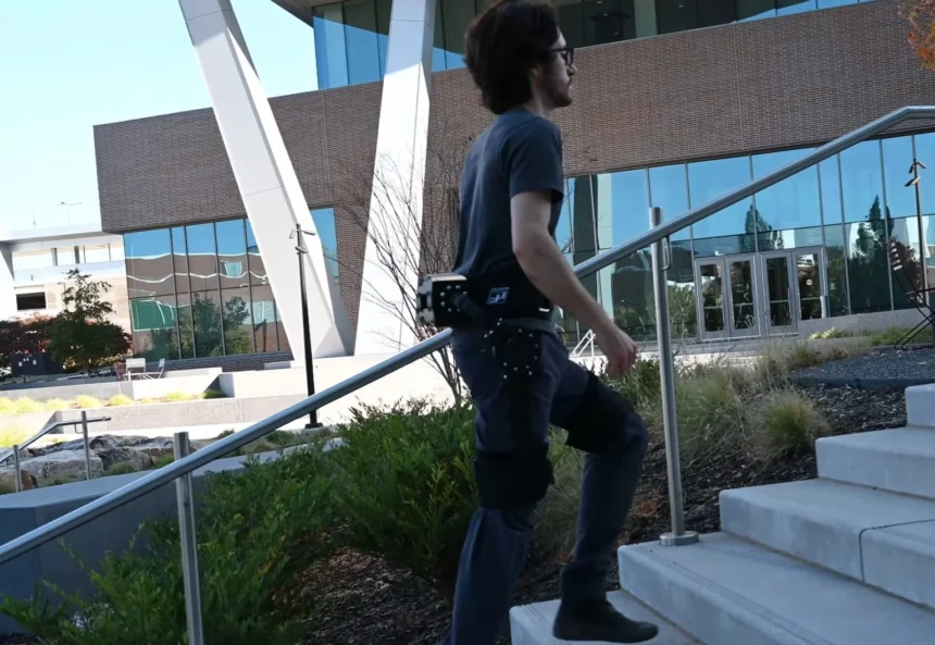 New exoskeleton that helps you walk and run with AI artificial intelligence