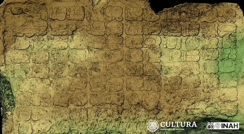 Stone panel with more than 100 Mayan glyphs discovered