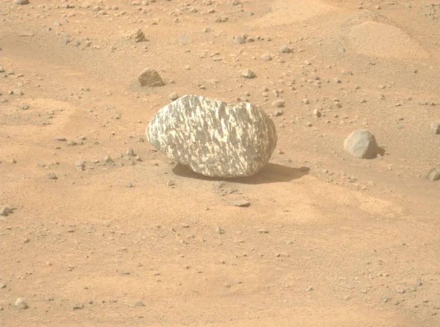 Striped rock found on Mars