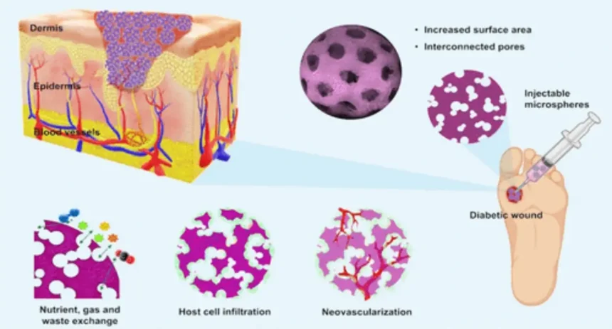 Porous dermal fillers for diabetic wound treatment