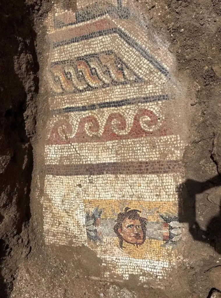 Ancient Roman mosaic discovered during infrastructure works in Türkiye