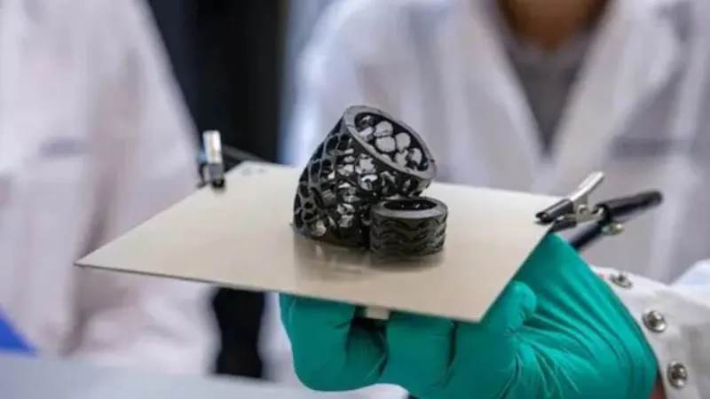 The new metamaterial designed by the Rice University team. Credit: Jorge Vidal/Rice University