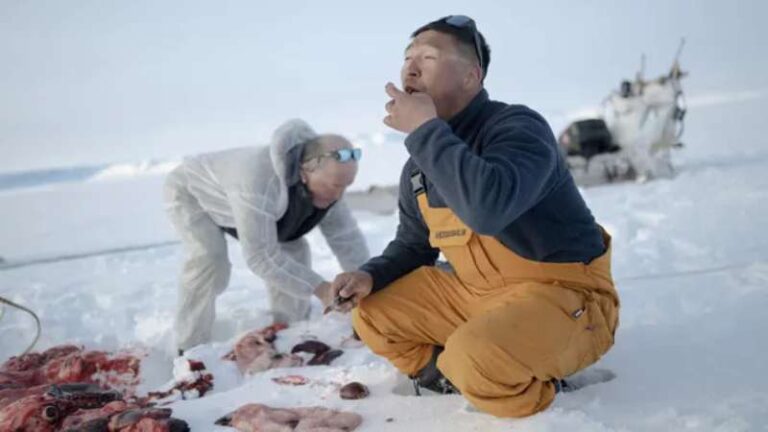 Inuit people such as these Greenlanders have evolved to be able to eat fatty foods with a low risk of getting heart disease. Olivier Morin/AFP via Getty Images