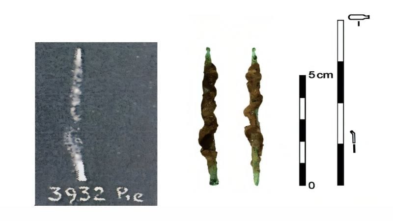 Original photograph of the artefact published in 1927 by Guy Brunton (left) and the actual artefact, photo by Martin Odler