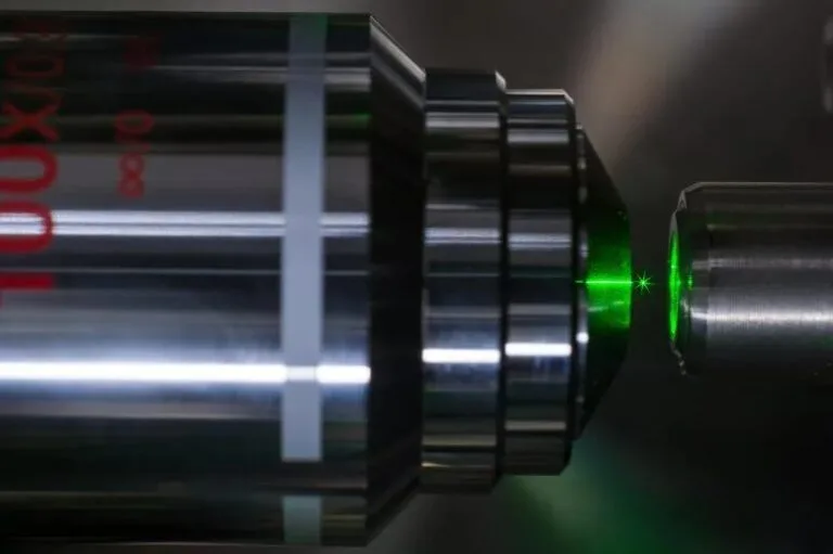 Phonon lasers are used to trap and levitate nanoparticles in the lab of Nick Vamivakas, the Marie C. Wilson and Joseph C. Wilson Professor of Optical Physics at the University of Rochester. Credit: University of Rochester / J. Adam Fenster