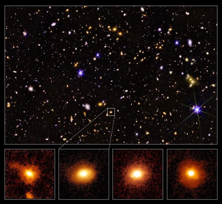 JWST identifica galáxias massivas já inativas no início do universo