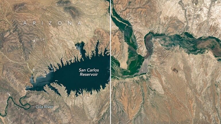 Reservatório San Carlos, no Arizona, está abaixo de 1% da capacidade