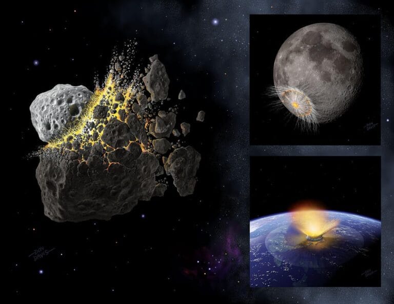 Estudo relaciona colisão de asteroide a eventos na Terra e Marte