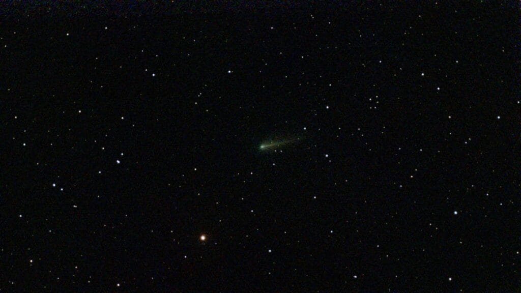 A Dwarf Mini capture of Comet 220P from downtown Asheville, North Carolina in early August. Credit: Dave Dickinson