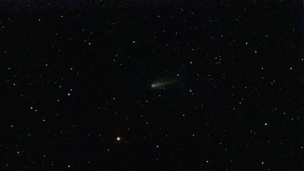 A Dwarf Mini capture of Comet 220P from downtown Asheville, North Carolina in early August. Credit: Dave Dickinson