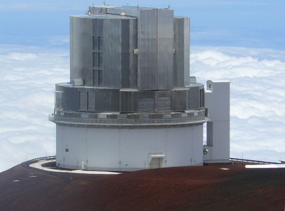 The Subaru Telescope with its 8.2 meter mirror sits atop the dormant shield volcano Mauna Kea on the island of Hawaii. Multiple telescopes are situated here, including the Keck Observatory, the Canada-France-Hawaii Telescope, and Gemini North. Image Credit: By Denys (fr) - Own work, CC BY 3.0, https://commons.wikimedia.org/w/index.php?curid=2731788