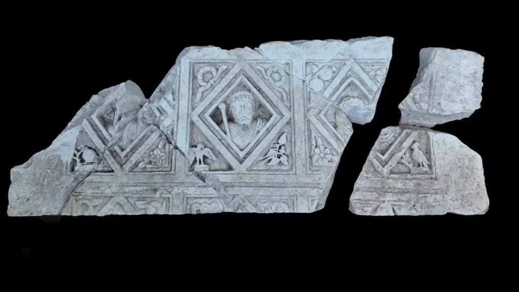 ancient city Side Anatolia reliefs Heracles labors