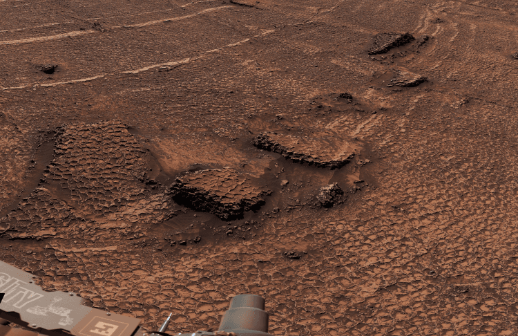 Curiosity encontra campo de polígonos em Marte