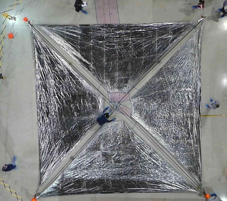 An Unfurled Solar Sail