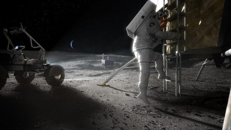 Artemis Astronaut on Moon