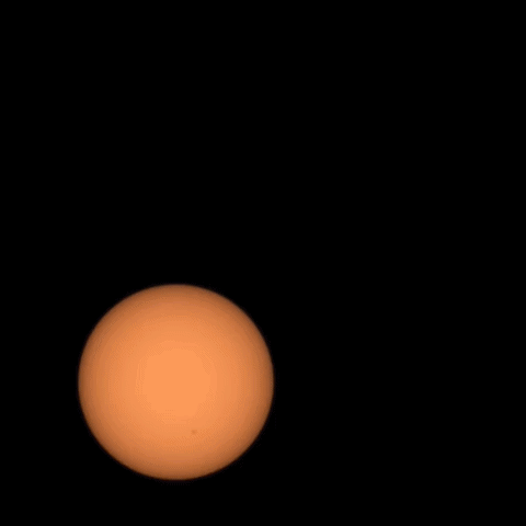 The start of a Deimos solar transit in 2024. Credit: NASA/JPL-Caltech/ASU/MSSS.