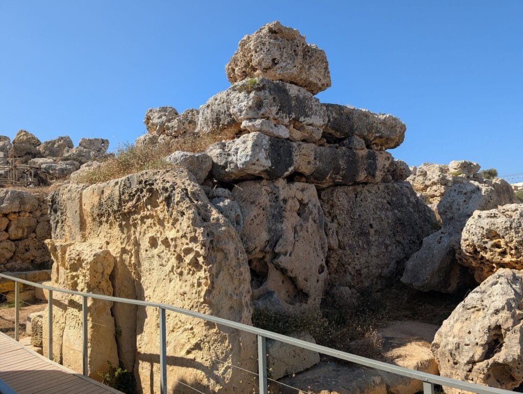 The interior of Ggantija. Credit: Bruce Dorminey