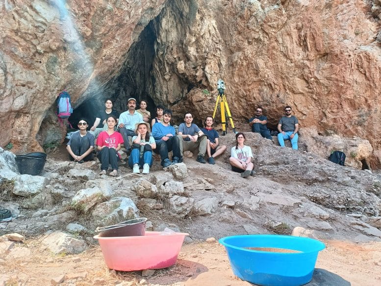 Research Team at the Excavation Site in Üçağızlı II Cave