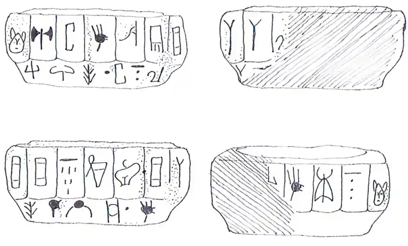 libation table crete inscription Linear A dyonisus