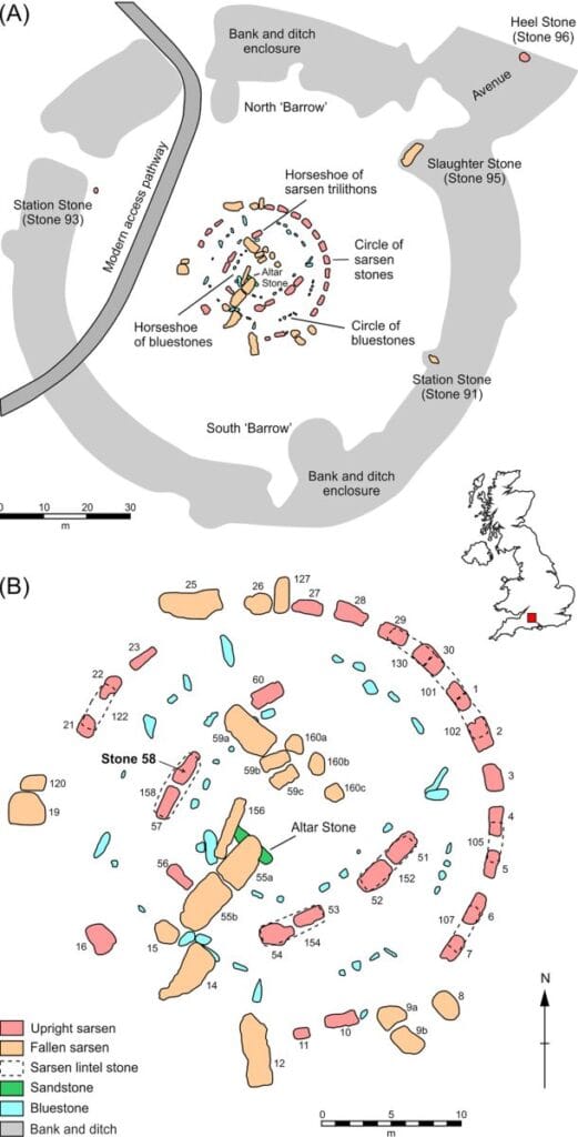 Stonehenge Altar Stone Site Map