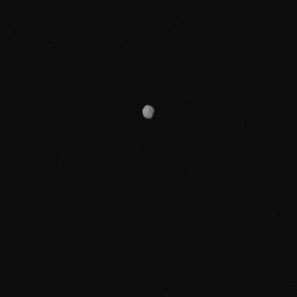 Phobos, imaged at night by Perseverance on August 28th, 2026. Credit: NASA/JPL-Caltech/ASU.