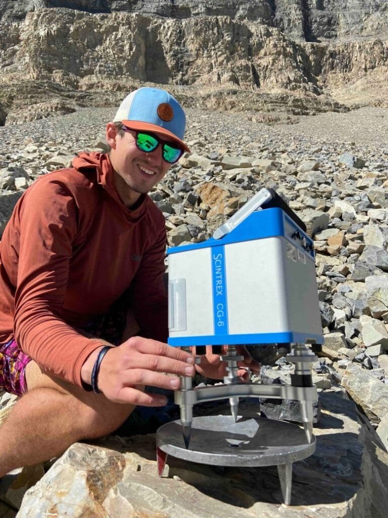 Bronson Cvijanovich With Gravimeter