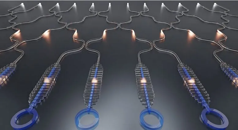 Conceptual Illustration of Integrated Quantum Photonic Circuit