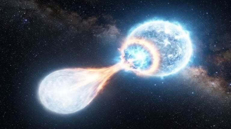 Estrelas brancas anãs orbitam em 6,2 minutos e geram raios-X