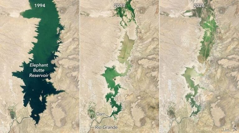 Reservatório Elephant Butte no Novo México atinge 1,4% da capacidade