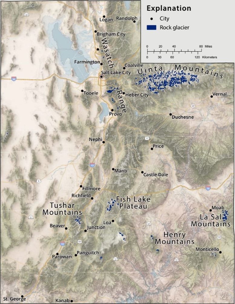 Glacier Utah Map