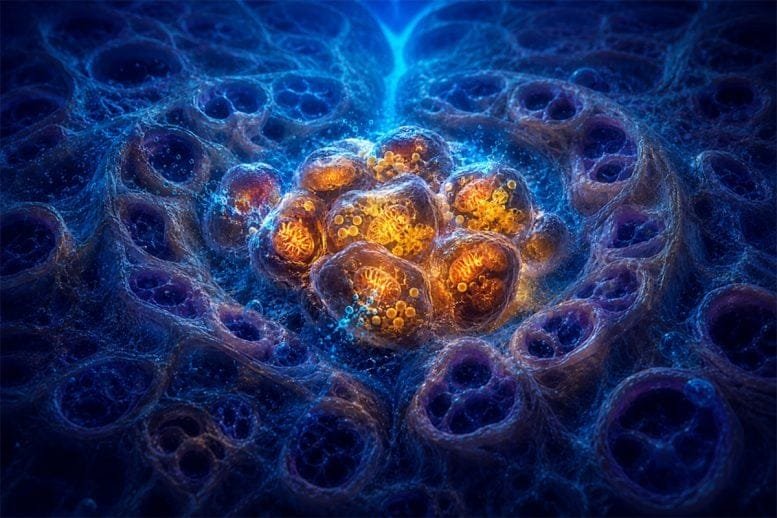 Illustration of Lipid Rich Prostate Cancer Cells