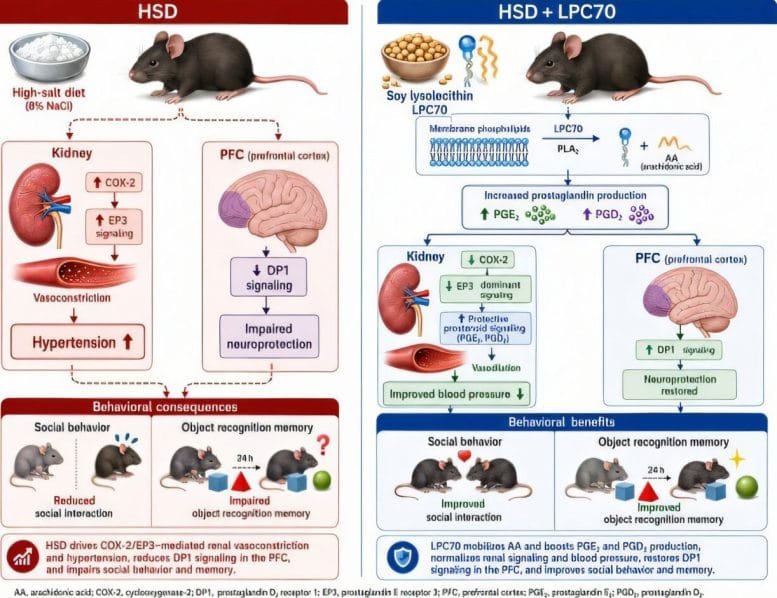 LPC70 Effects on High Salt Diet