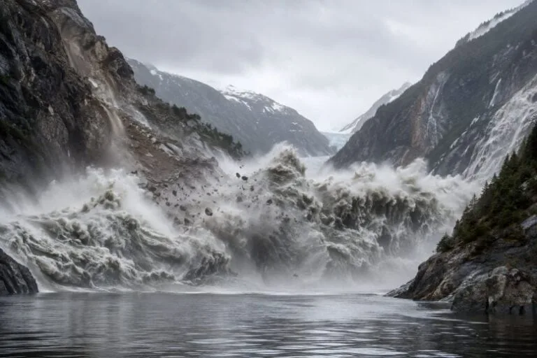 Deslizamento no Ártico provoca tsunami de 481 metros no Alasca