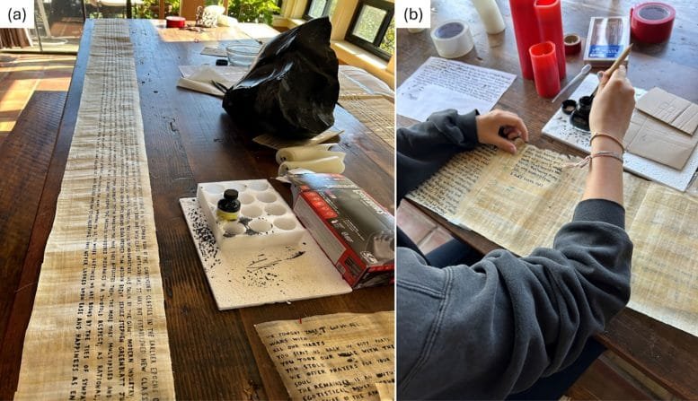Preparing Papyrus Scroll With Lead Based Inks