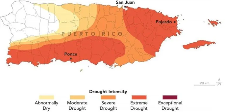 Puerto Rico enfrenta seca extrema após meses de estiagem