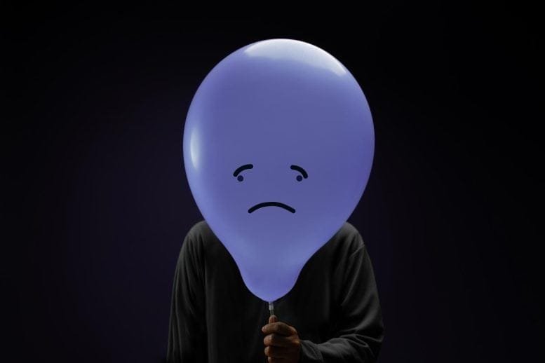 Sad Balloon Face Depression Mental Health Concept