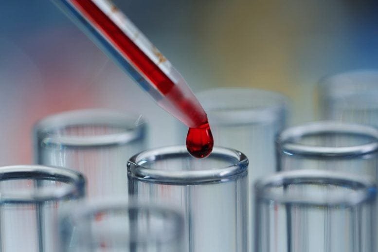 Science Lab Blood Red Liquid Test Tubes