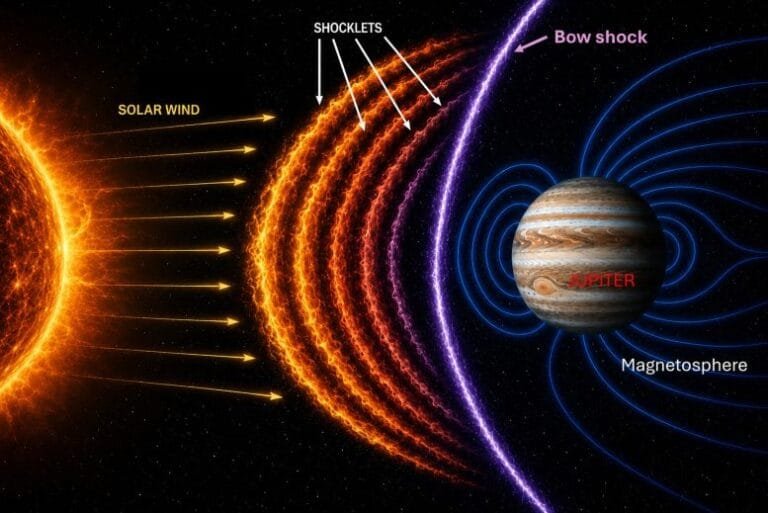 Juno revela comportamento inesperado do choque de Júpiter
