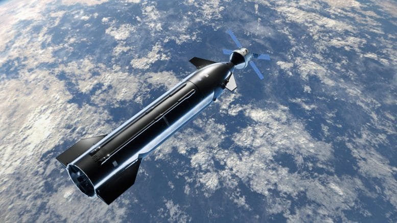 SpaceX Starship Human Landing System Test Article Docked With NASA Orion