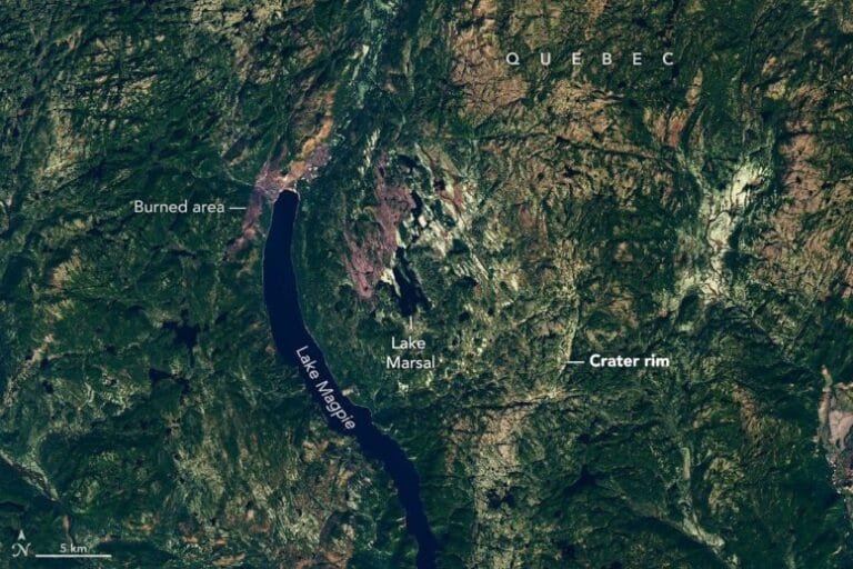Amador descobre cratera de impacto de 390 milhões de anos no Quebec
