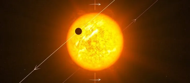Astrônomos descobrem exoplaneta orbitando em direção oposta