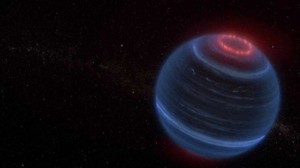 This artist concept portrays the brown dwarf W1935. Credits: Artwork: NASA, ESA, CSA, Leah Hustak (STScI)