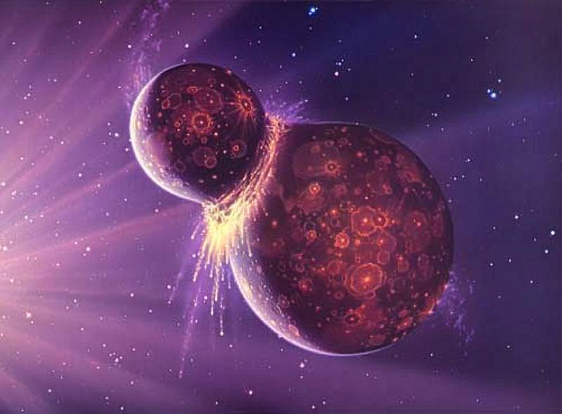 Artist's impression of the impact that caused the formation of the Moon. New research highlights the role of temperature and material strength in the outcome. Credit: NASA/GSFC