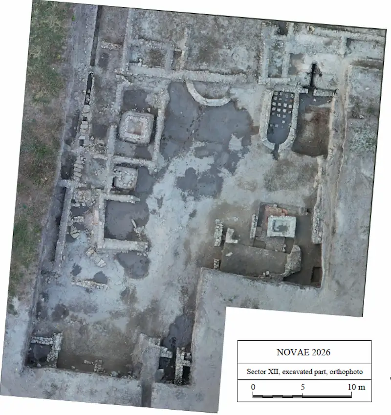 novae roman camp Bulgaria bath structure
