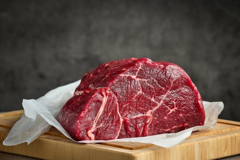 Fresh Raw Meat Beef Cutting Board