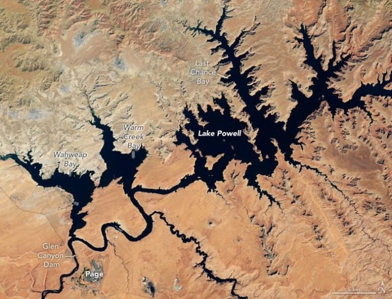 Lago Powell atinge nível mais baixo da história